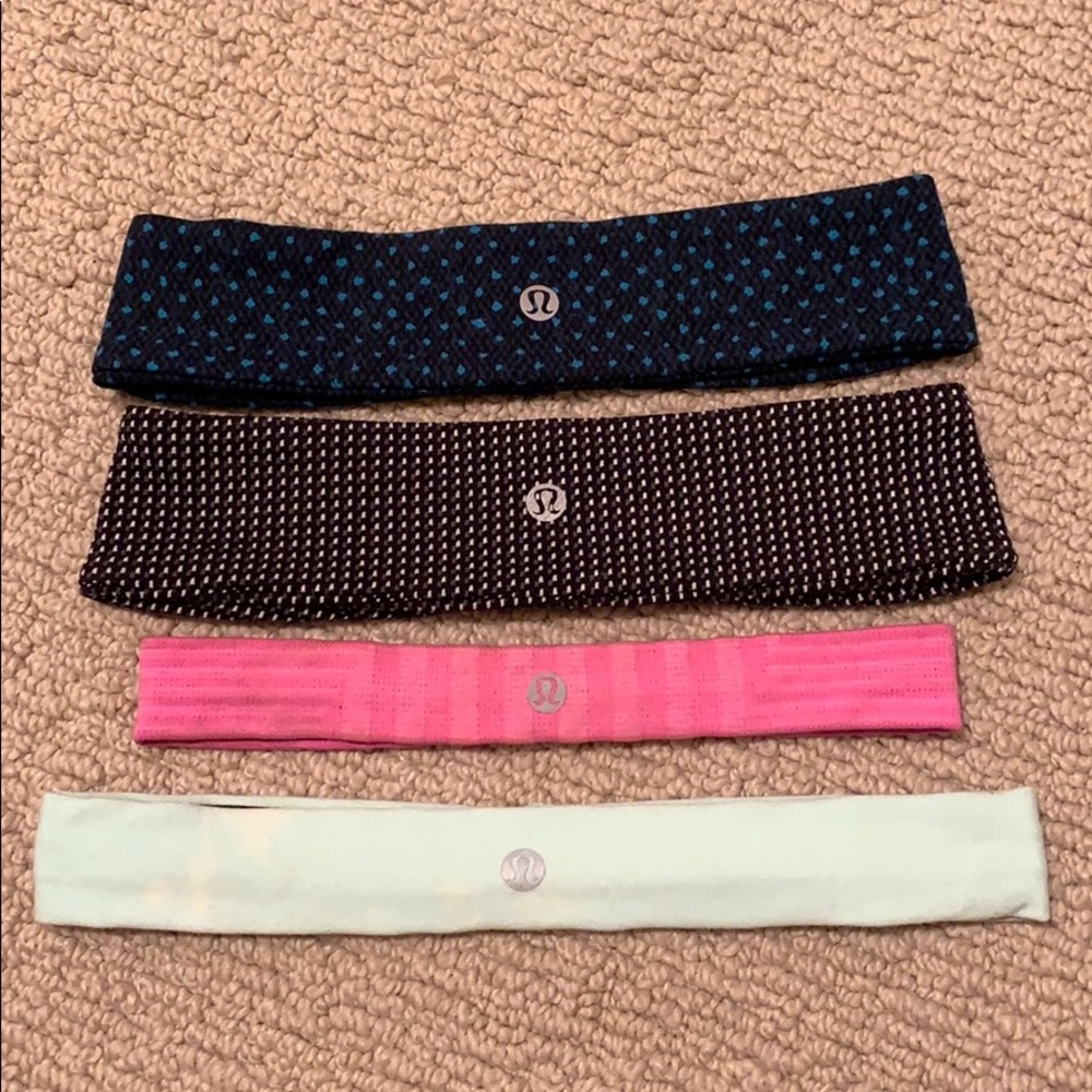 assorted lululemon headbands